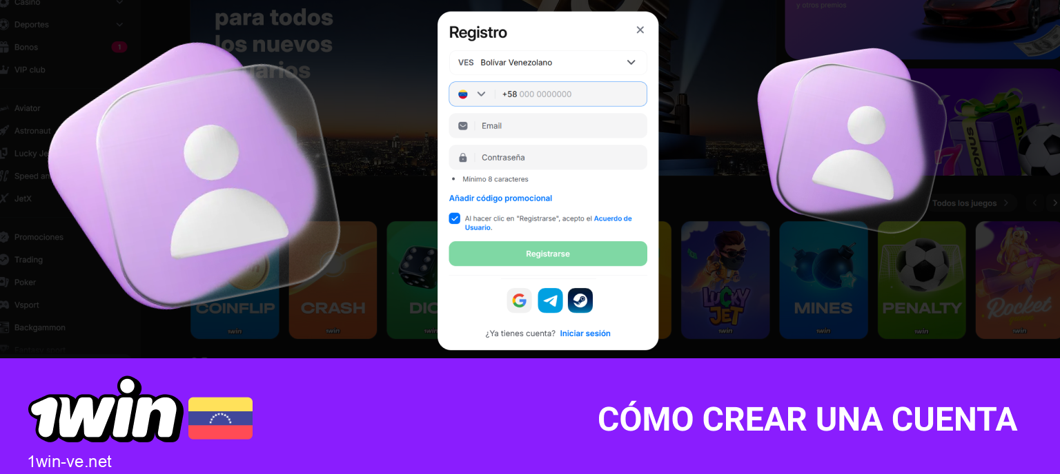 Crea tu cuenta en 1Win Venezuela y empieza a apostar en minutos