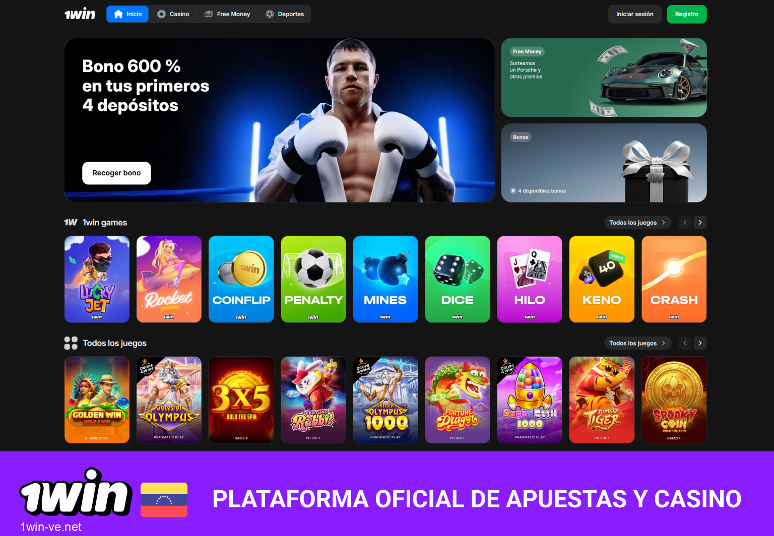 1Win Venezuela plataforma oficial apuestas y casino