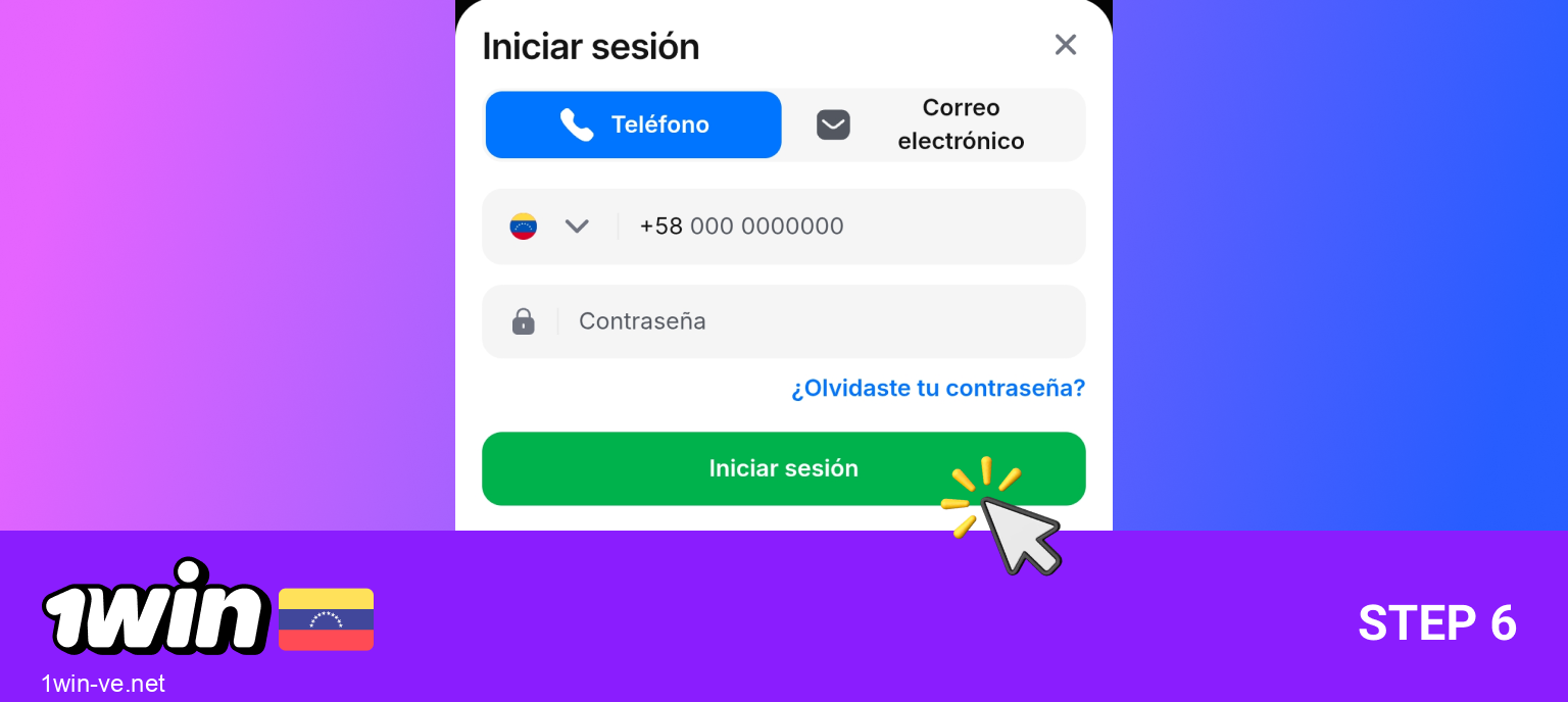 Tras la instalación, inicia sesión, paso 6