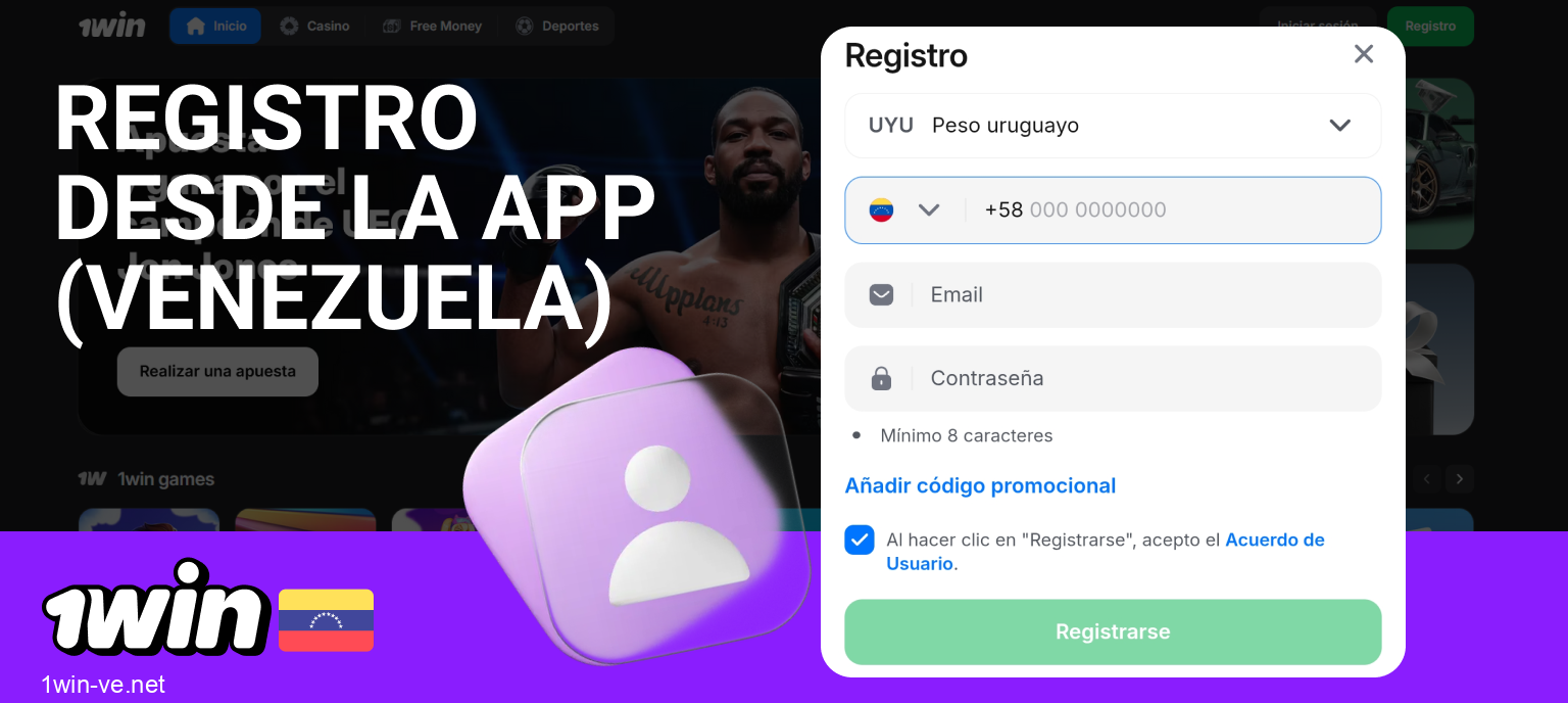 Registro en 1Win Venezuela desde la app móvil: guía rápida